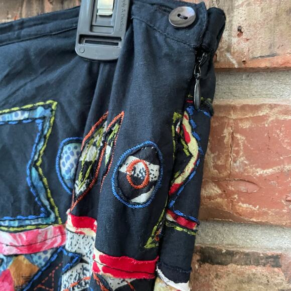 Chico's Size XL Embroidered Midi Skirt Beaded Bohemian Indie Sz 3 Flowy Vintage - Picture 5 of 5